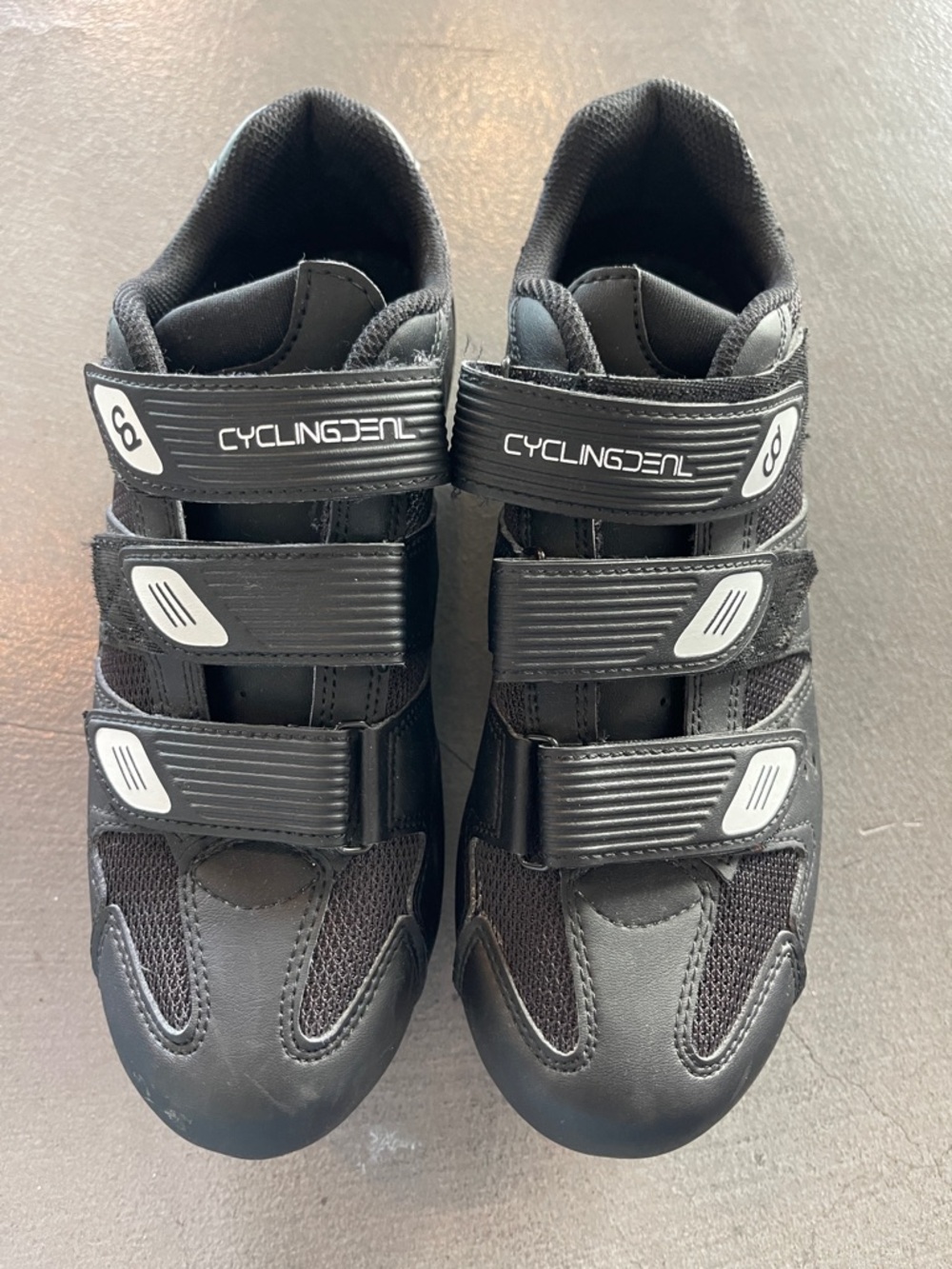 CYCLINGDEAL Black Cycling Shoes Triple Strap Delta Cleats Peloton Compatible